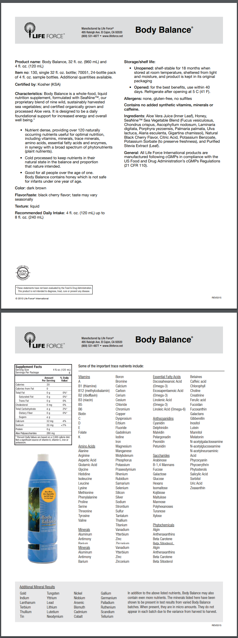 BodyBalance FACT SHEET