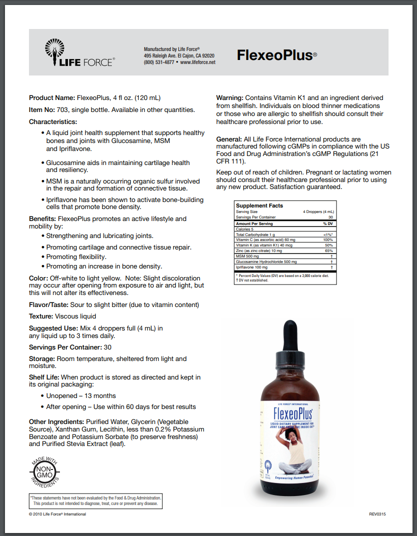 FlexeoPlus Product Facts